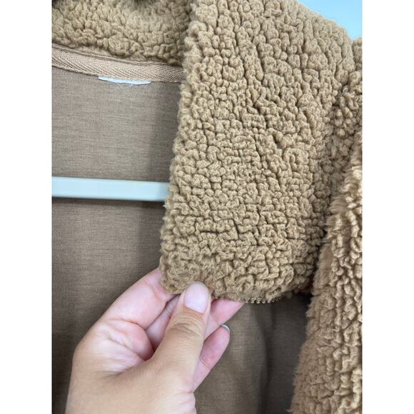 No Boundaries Juniors Brown Full Zipper Sherpa Jacket Size XL - Picture 8 of 10